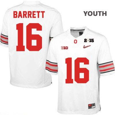 Ohio State Buckeyes Youth J.T. Barrett #16 White Authentic Nike Diamond Quest 2015 Patch College NCAA Stitched Football Jersey DP19N64NB
